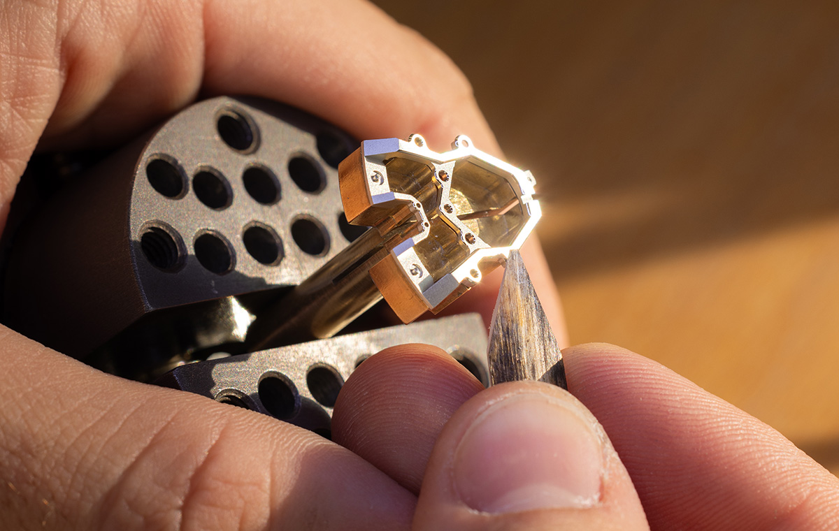 LEDERER Central Impulse Chronometer shown with its dial and case architecture visible
